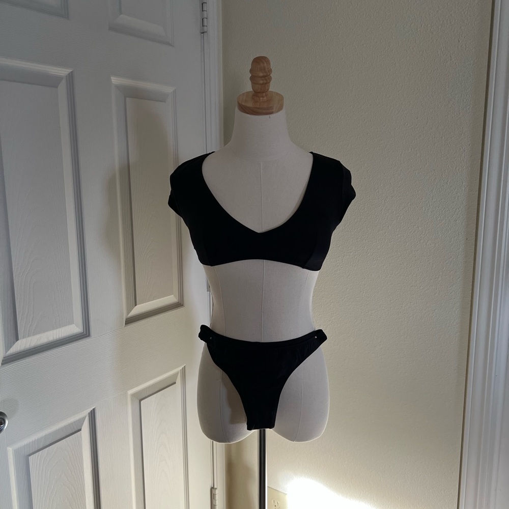 Two piece black thong!